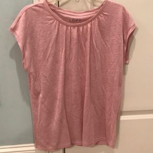LOFT linen tee, pink size M